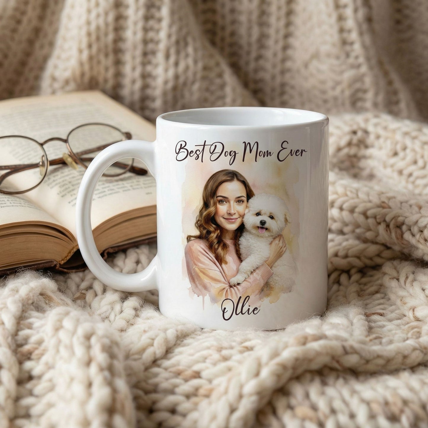 Personalized Dog Mom Mug, Custom Photo Gift, Best Dog Mom Ever Mug, Dog Lover Present, Gift for Her, Custom Name Mug, Pet Owner Gift