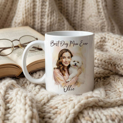 Personalized Dog Mom Mug, Custom Photo Gift, Best Dog Mom Ever Mug, Dog Lover Present, Gift for Her, Custom Name Mug, Pet Owner Gift
