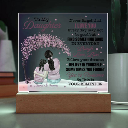 Personalized Mommy & Daughter Acrylic Plaque – Custom Names