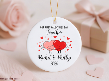 Personalized Ceramic Ornament – Custom Valentine’s Day Love Keepsake