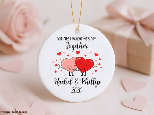 Personalized Ceramic Ornament – Custom Valentine’s Day Love Keepsake