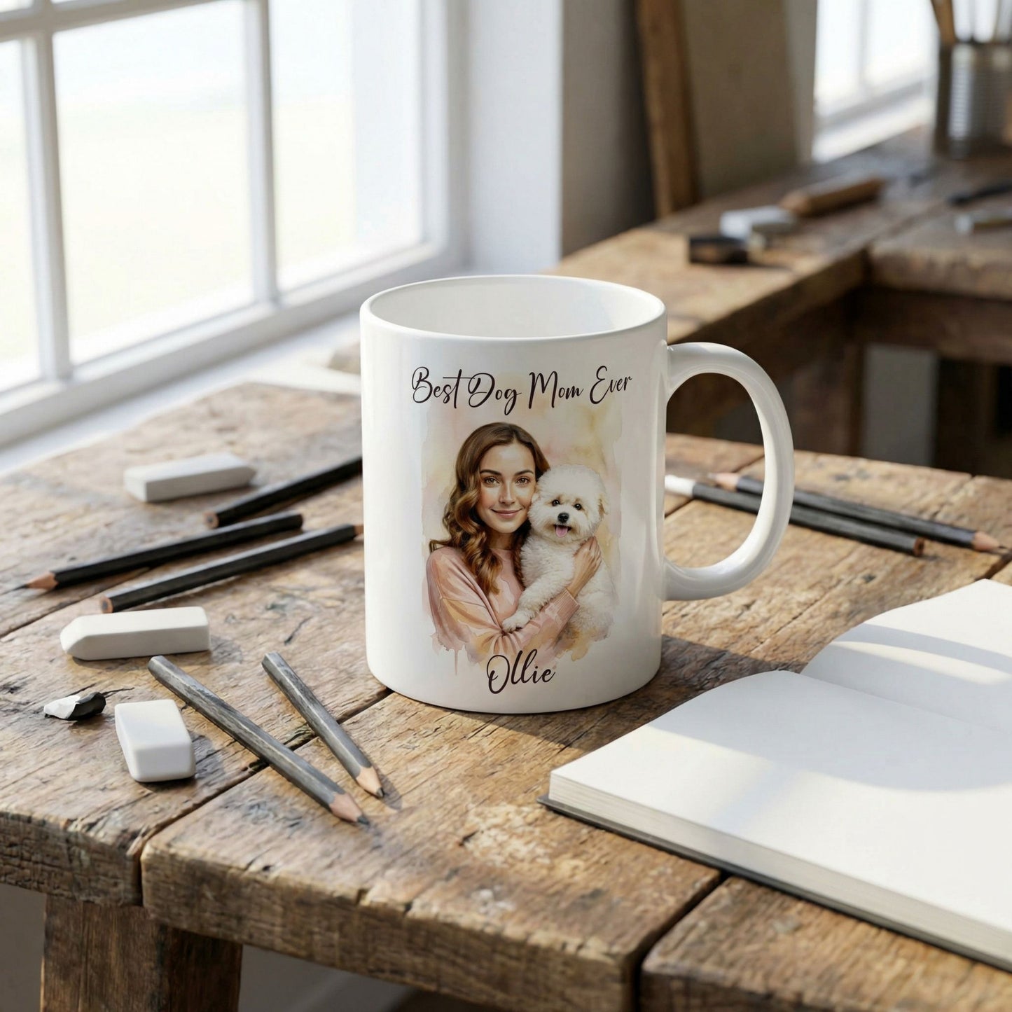 Personalized Dog Mom Mug, Custom Photo Gift, Best Dog Mom Ever Mug, Dog Lover Present, Gift for Her, Custom Name Mug, Pet Owner Gift