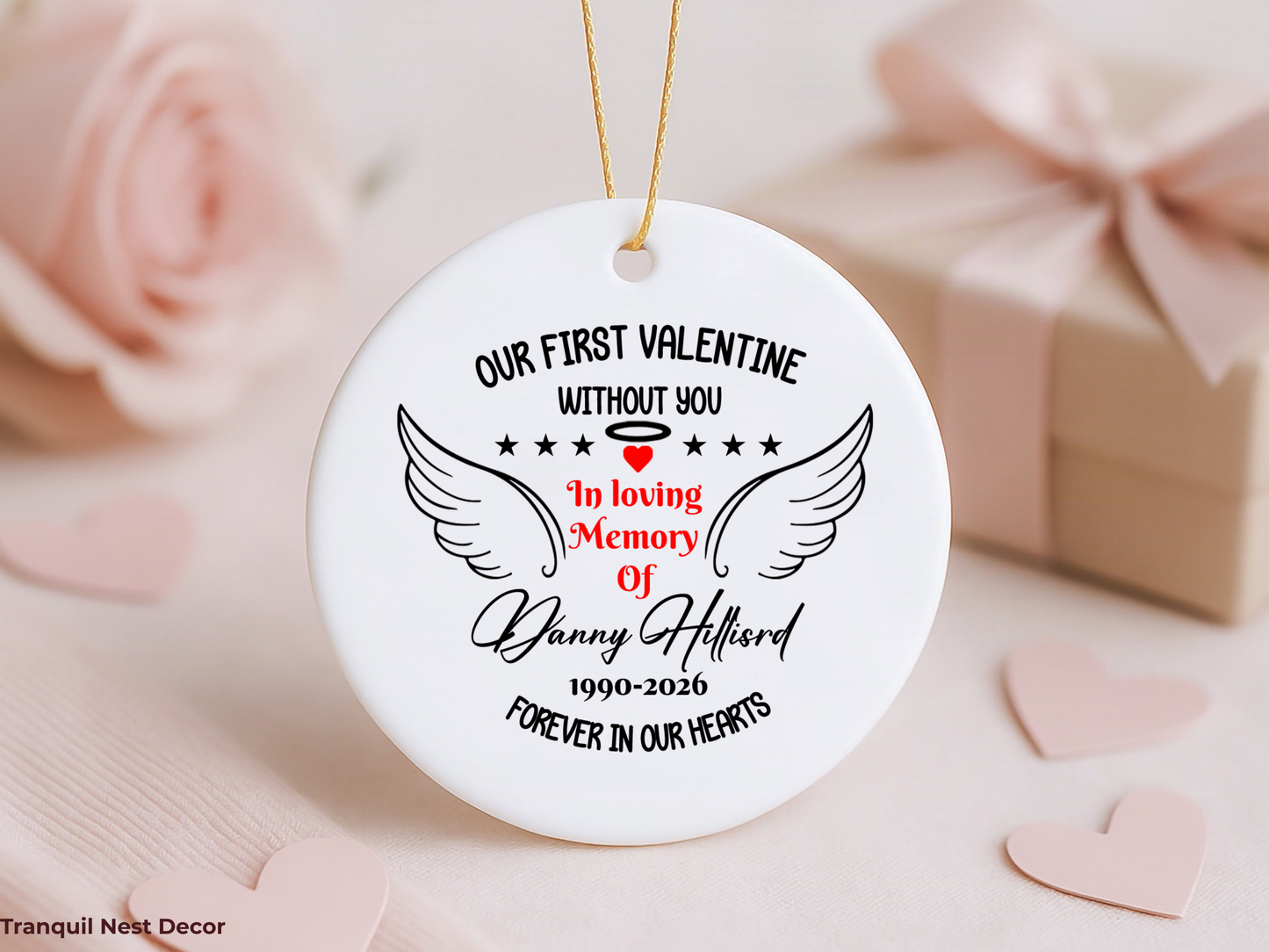 In Memory Of Ornament – Personalized Memorial Keepsake Ornament