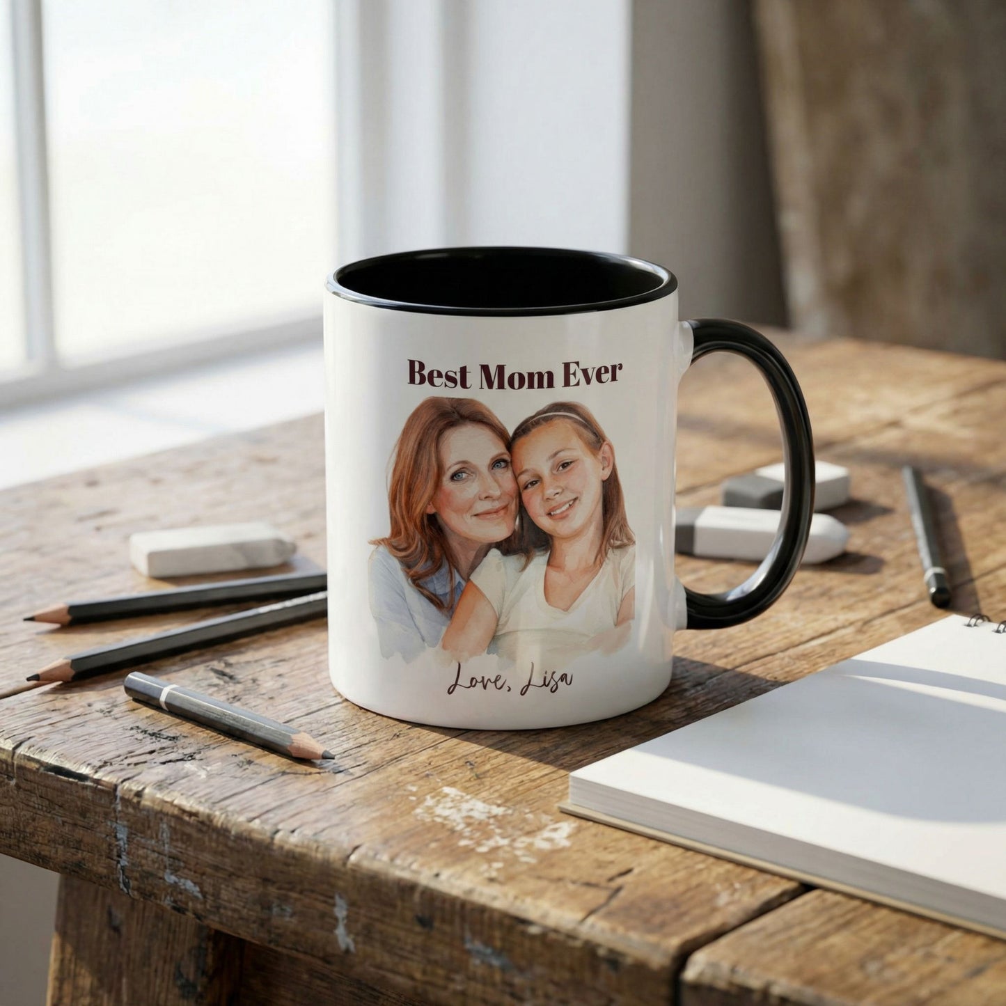 Personalized Custom Mug, Best Mom Ever Gift, Mother's Day Coffee Cup, Photo Mug, Personalized Gift for Mom, Custom Message Mug