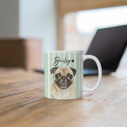 Custom Pet Mug from Photo Personalized Pet Portrait Mug Gift for Dog Lovers Ceramic Coffee Mug
