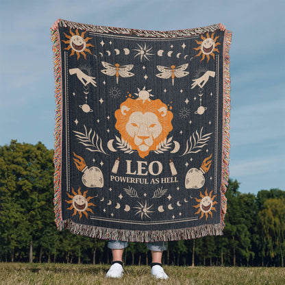 Zodiac Woven Blanket – Personalized Astrology Throw for Signs