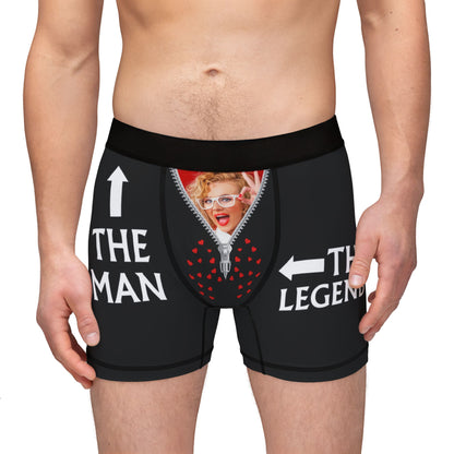 Novelty men’s boxer shorts with picture print