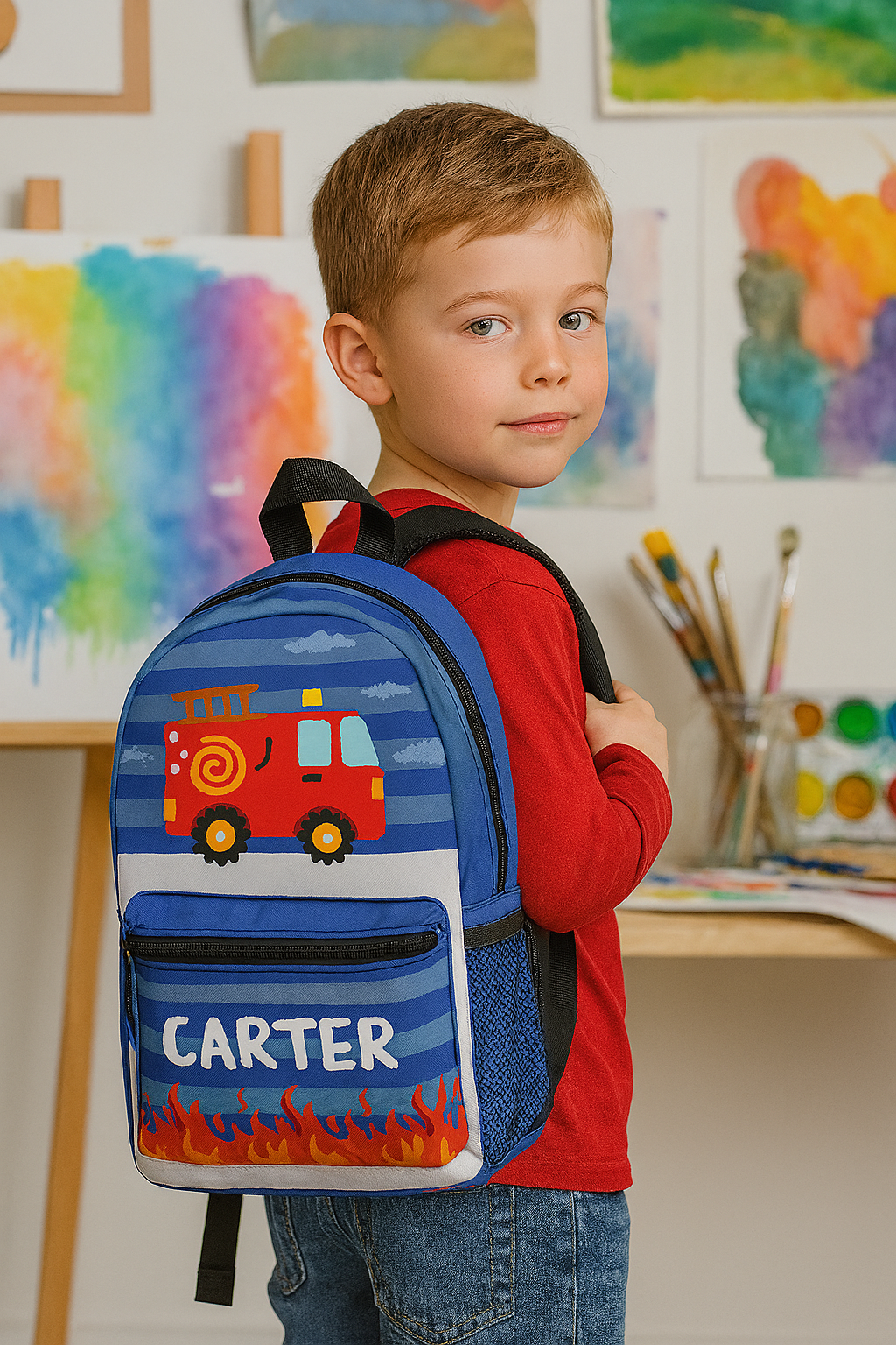 Personalized Name with Ballerina, Dinosaur, Firetruck, Mermaid, Sports, Space Backpack !