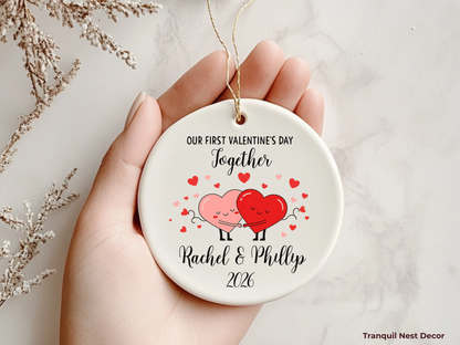 Personalized Ceramic Ornament – Custom Valentine’s Day Love Keepsake