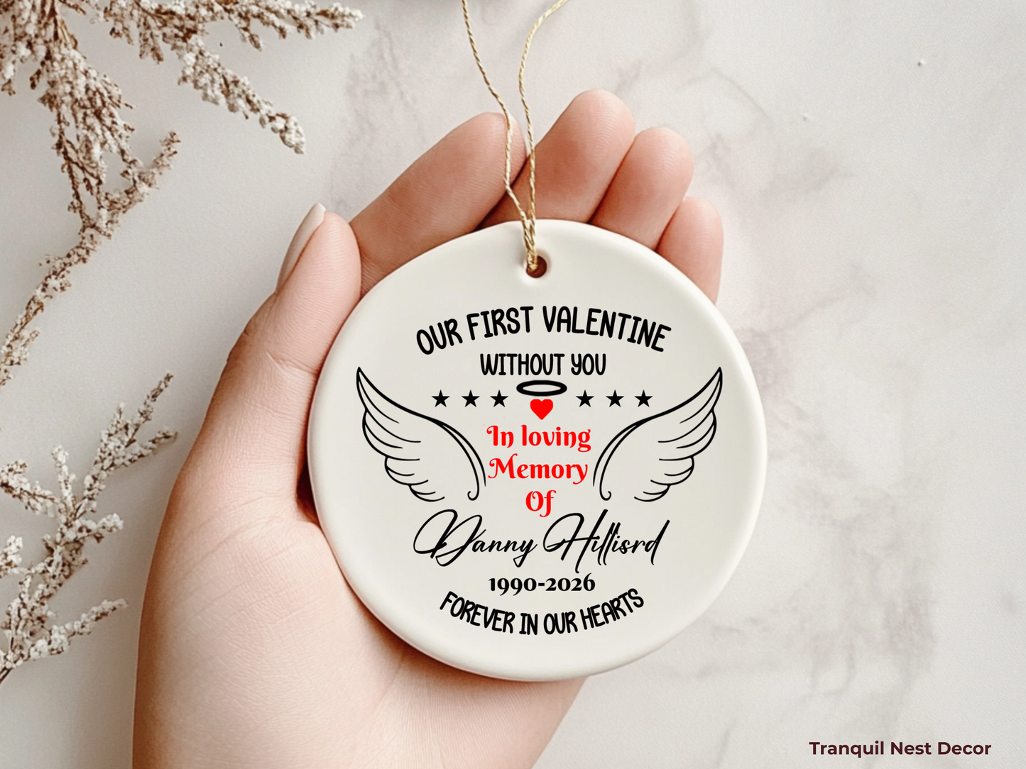 In Memory Of Ornament – Personalized Memorial Keepsake Ornament