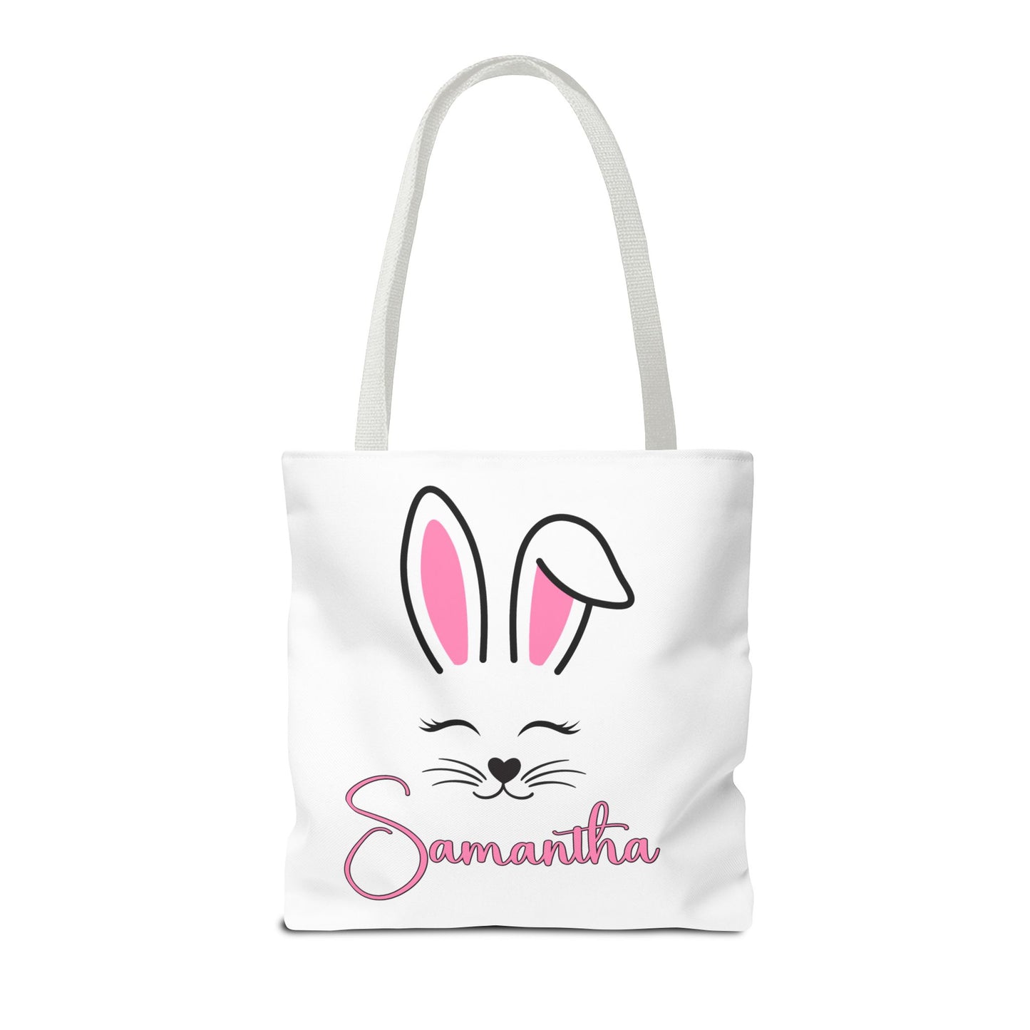 Personalized Easter Bunny Tote Bag – Custom Name Bag for Kids