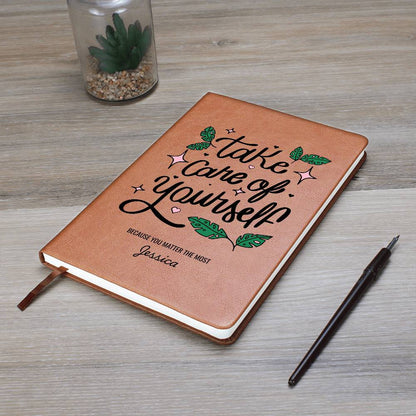 Personalized Leather Journal for Self-Care and Healing