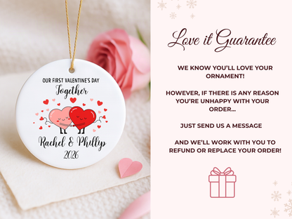 Personalized Ceramic Ornament – Custom Valentine’s Day Love Keepsake
