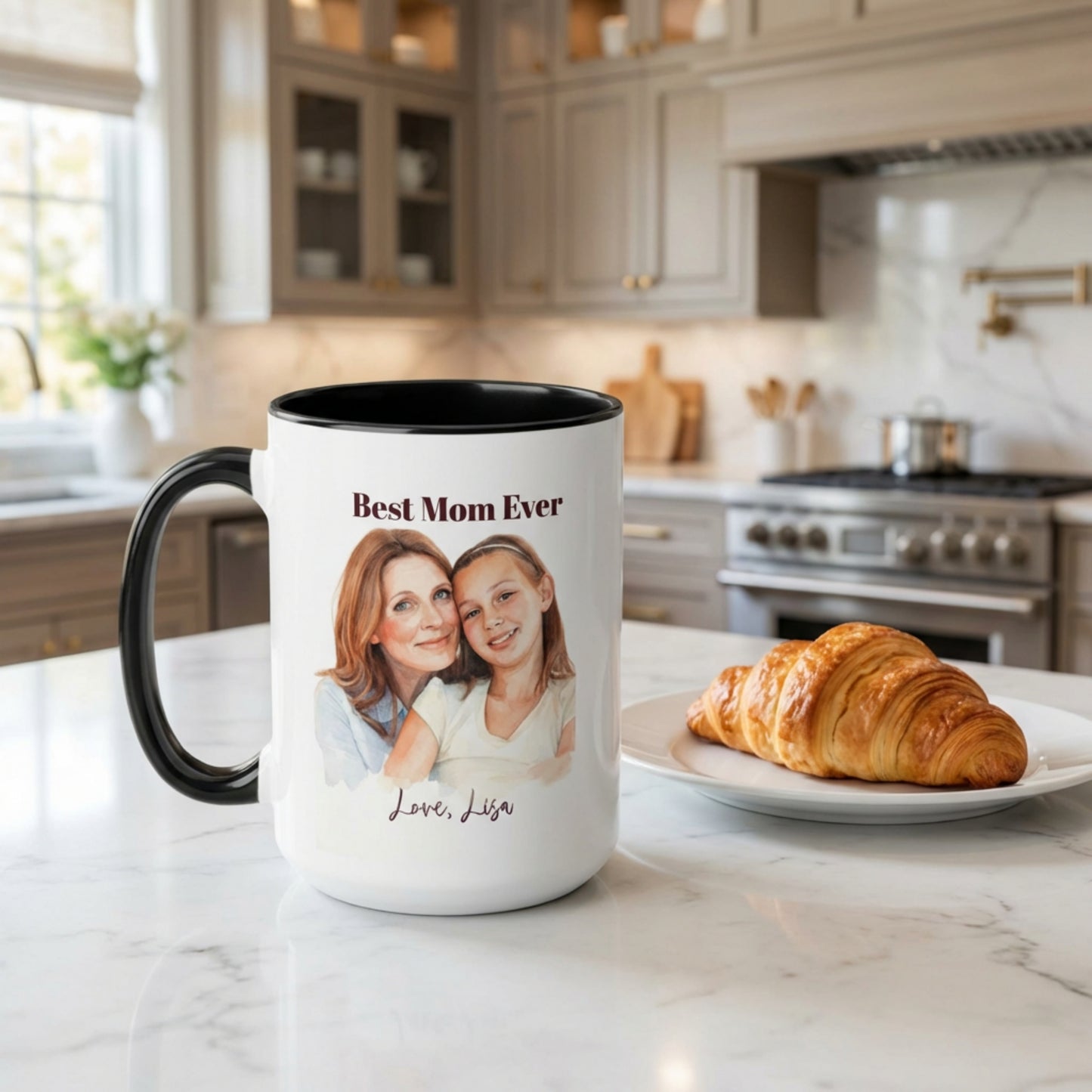 Personalized Custom Mug, Best Mom Ever Gift, Mother's Day Coffee Cup, Photo Mug, Personalized Gift for Mom, Custom Message Mug