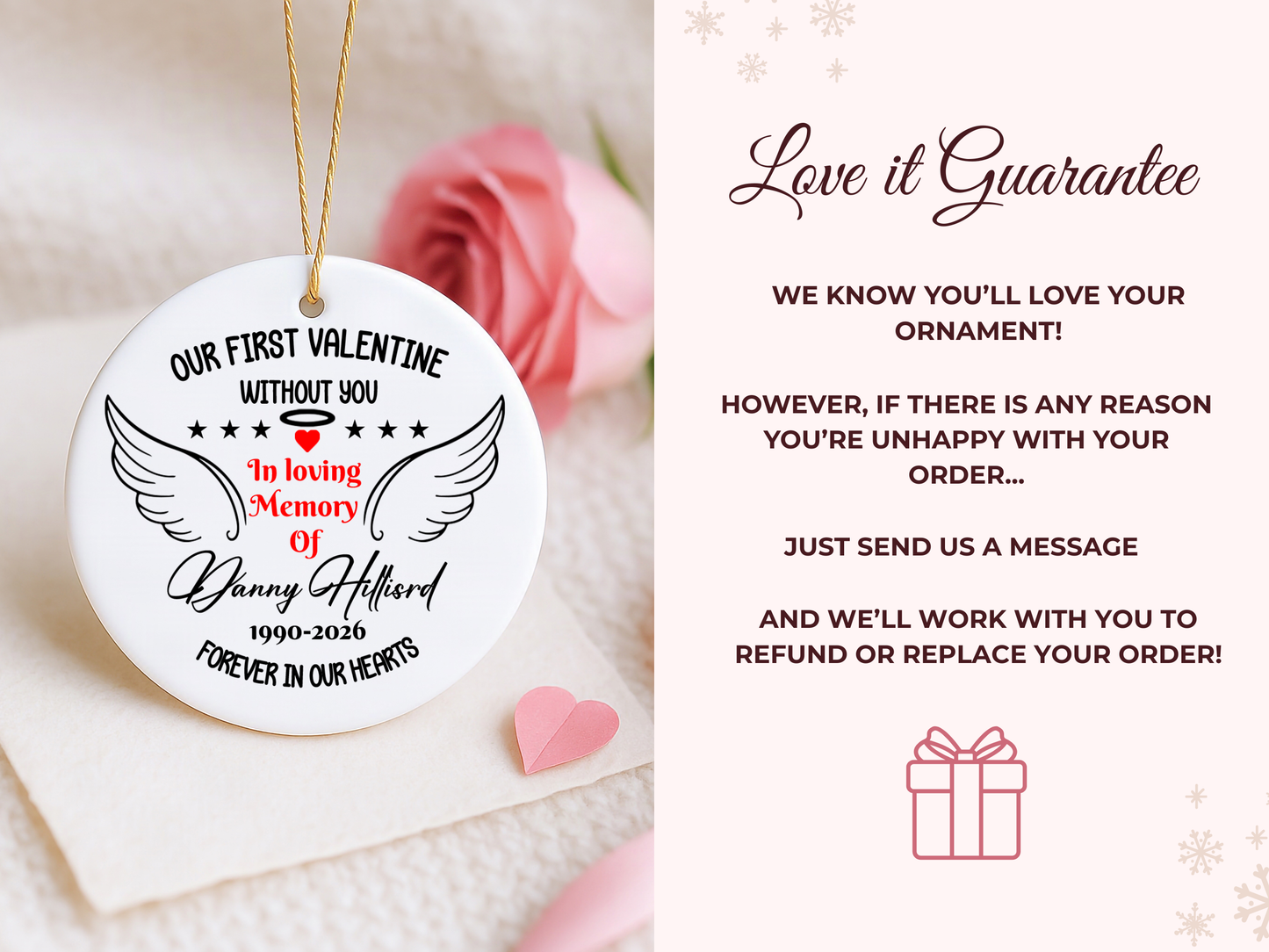 In Memory Of Ornament – Personalized Memorial Keepsake Ornament