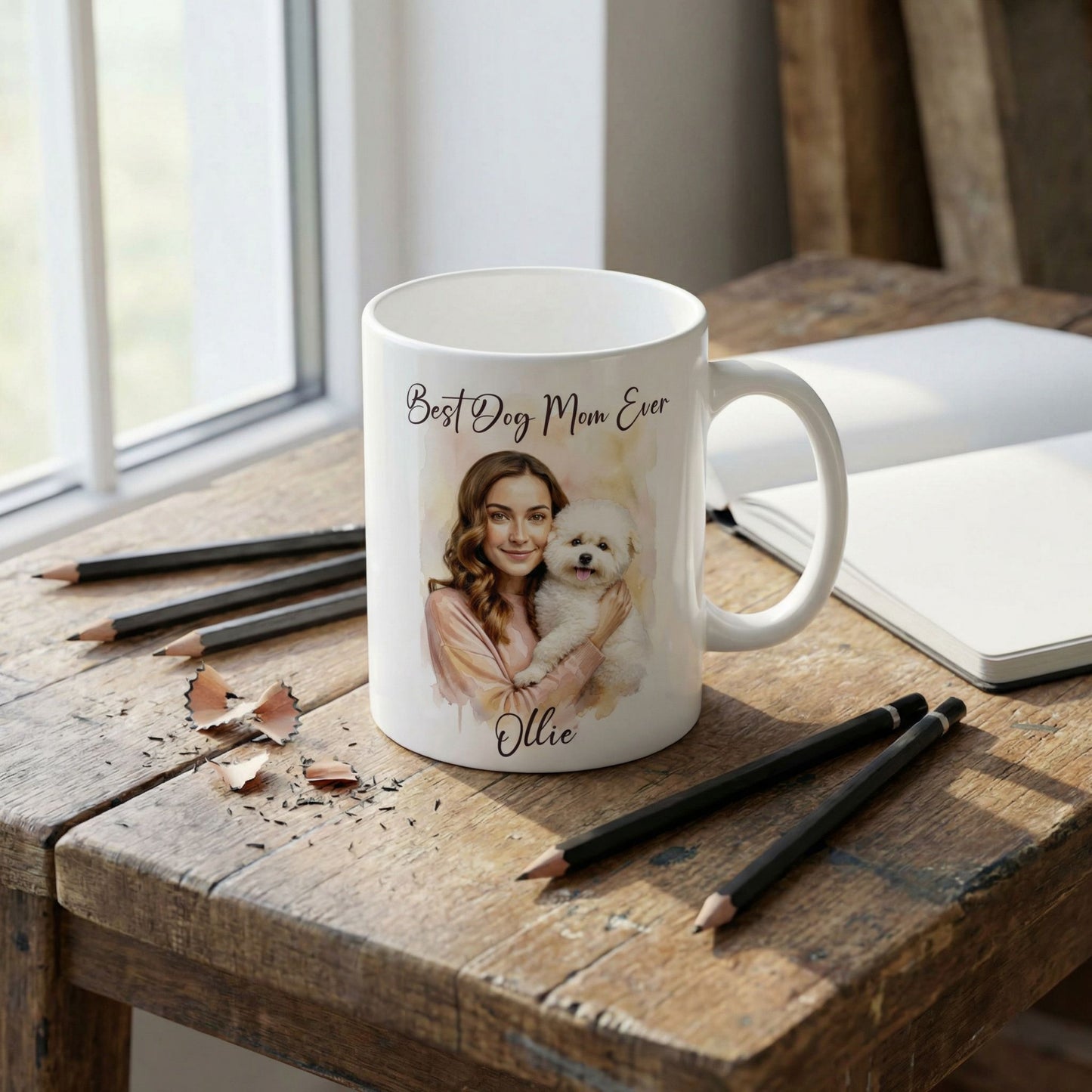 Personalized Dog Mom Mug, Custom Photo Gift, Best Dog Mom Ever Mug, Dog Lover Present, Gift for Her, Custom Name Mug, Pet Owner Gift
