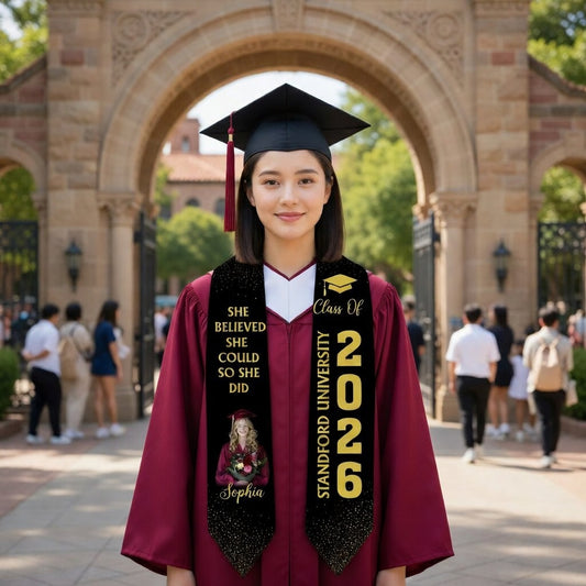 Custom Graduation Sash with Photo and Name