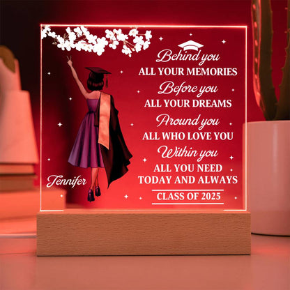 🎓 Custom Graduation Acrylic Plaque – Personalized Graduate Gift for Class of 2025