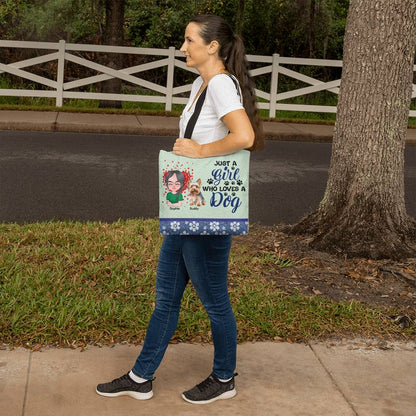 Custom “Just a Girl and Her Dog” Tote Bag with Name