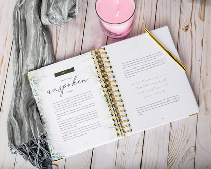 Healing pages of the Grief Journal for Daughters – Whispers of Her Heart Memory Book offer comfort and reflection.