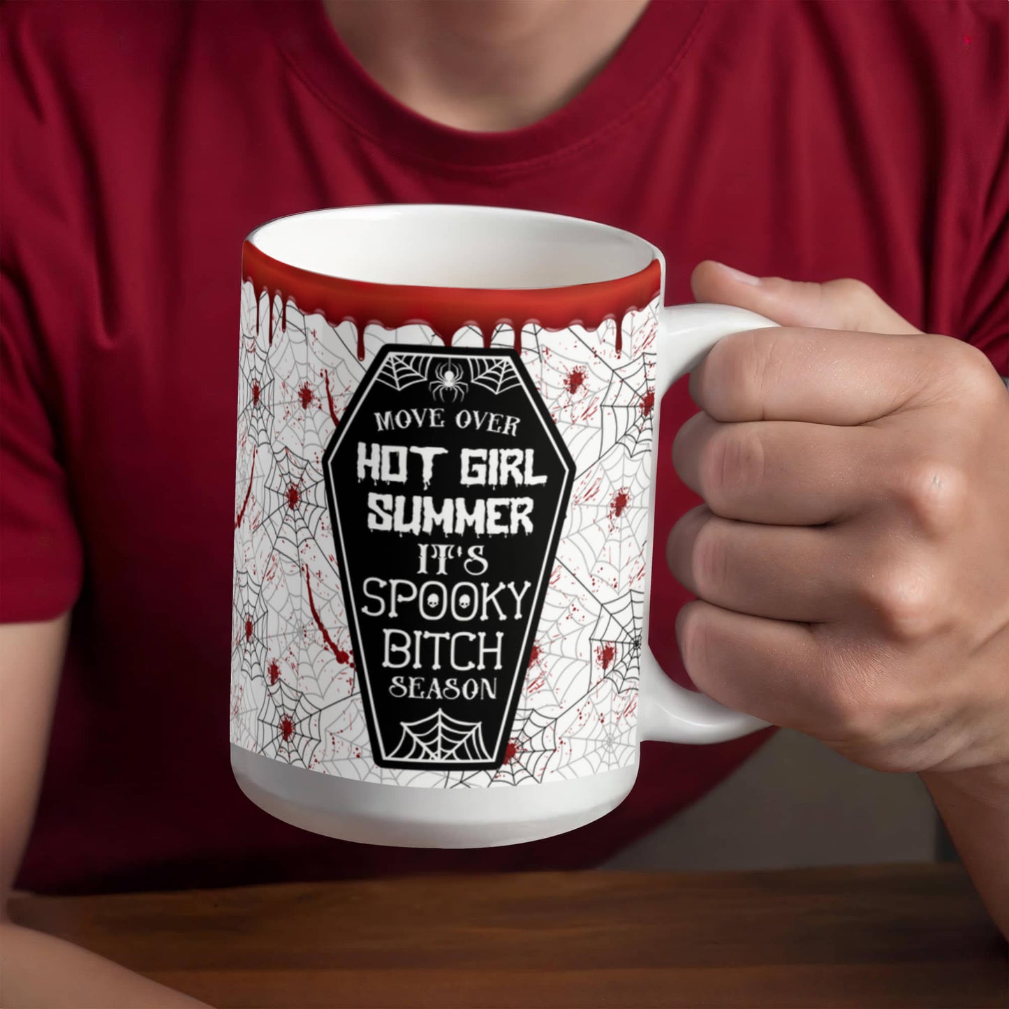 Personalized “Spooky Bitch Season” Halloween Mug – Custom Name
