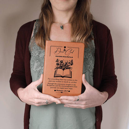 Custom “Dear God” Prayer Journal with Name – Faith showcased, perfect for heartfelt prayers and reflections.