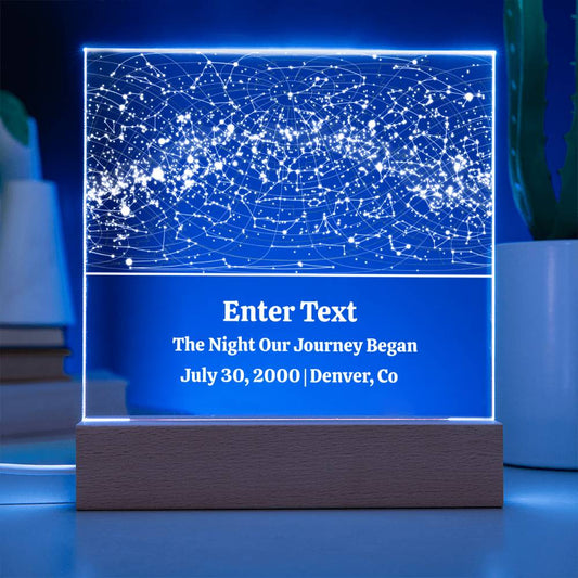 Personalized Star Map Acrylic Plaque Anniversary Night Sky Keepsake Custom star map