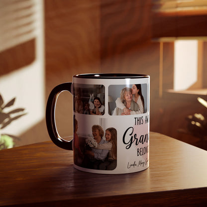 Personalized Grandma Photo Mug – Custom Family Photo Gift for Grandma, Grandkids Mug, Mother’s Day Gift for Nana, Grandma Coffee Mug