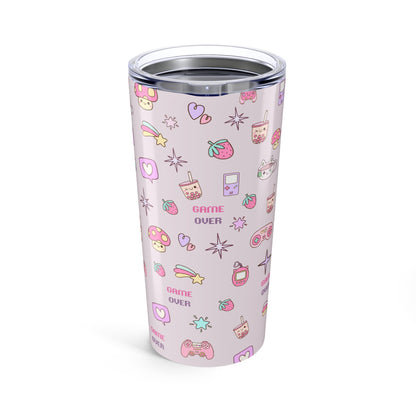 Kawaii Gamer Girl 20oz Tumbler – Cute Gaming-Themed Stainless Steel Cup for Kids