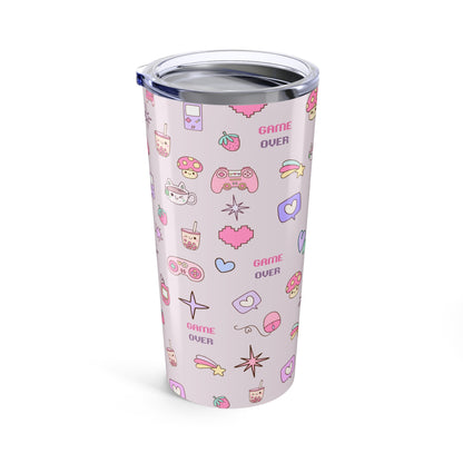 Kawaii Gamer Girl 20oz Tumbler – Cute Gaming-Themed Stainless Steel Cup for Kids