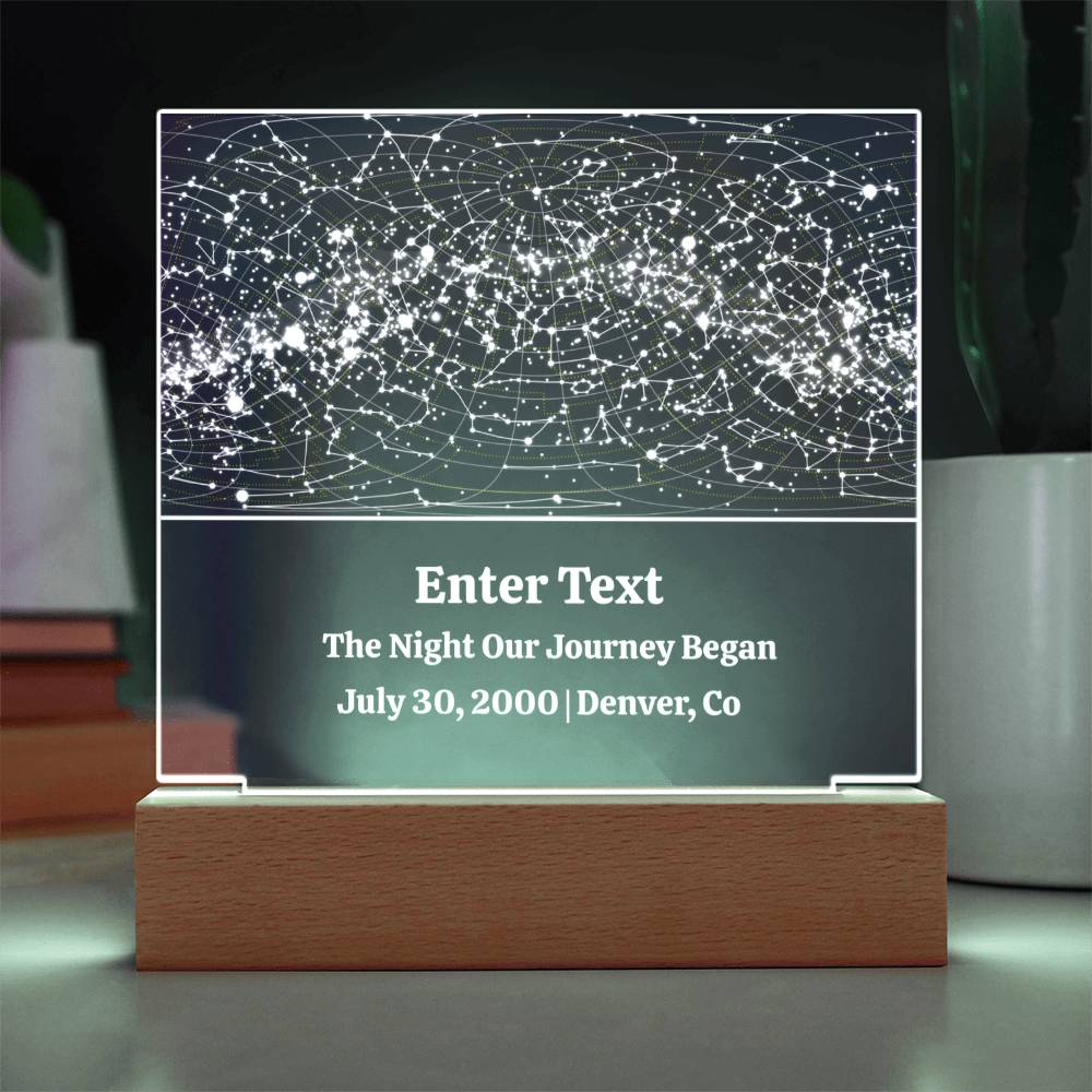 Personalized Star Map Acrylic Plaque Anniversary Night Sky Keepsake Custom star map