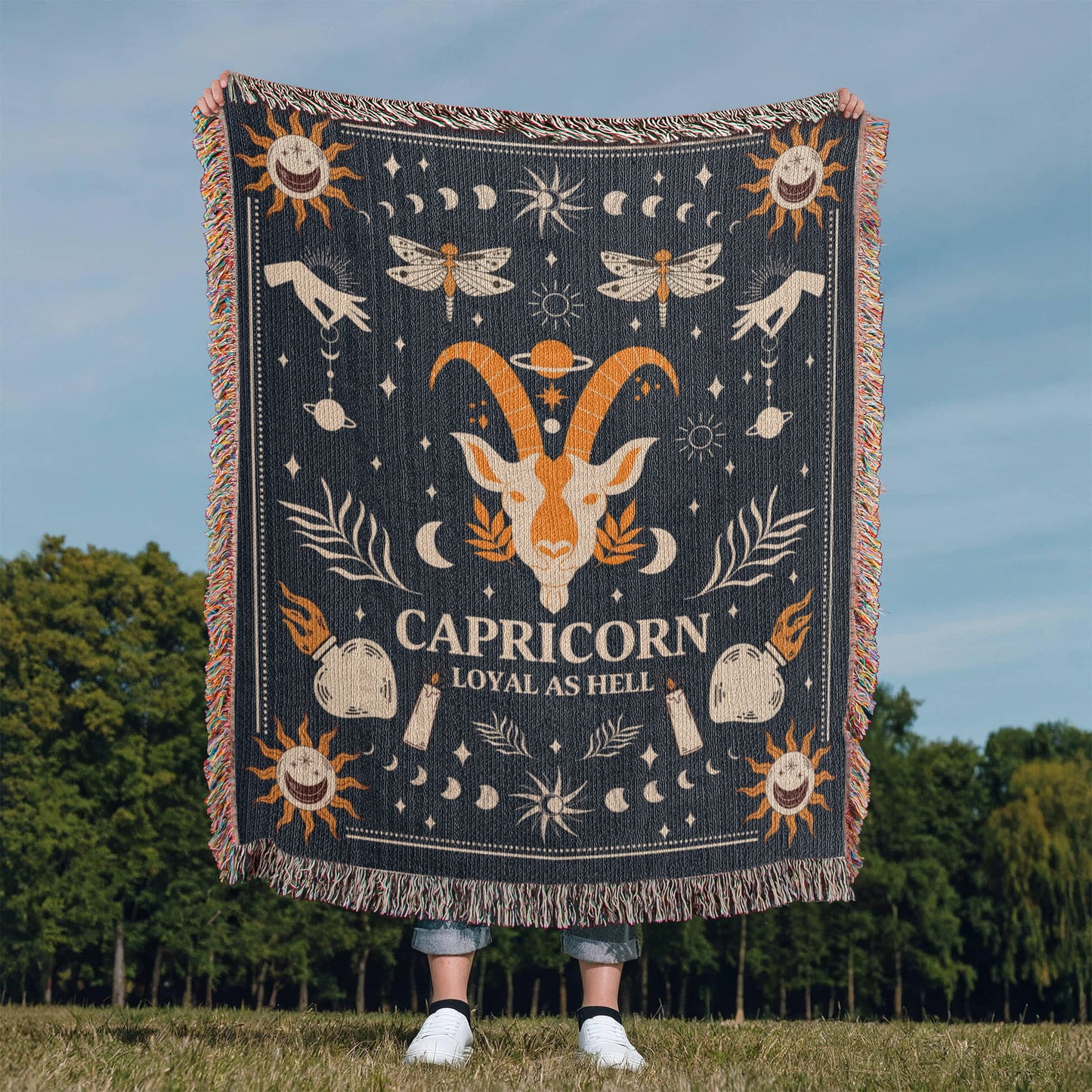 Zodiac Woven Blanket – Personalized Astrology Throw for Signs