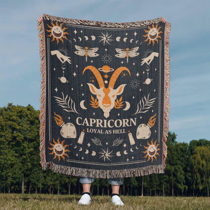 Zodiac Woven Blanket – Personalized Astrology Throw for Signs