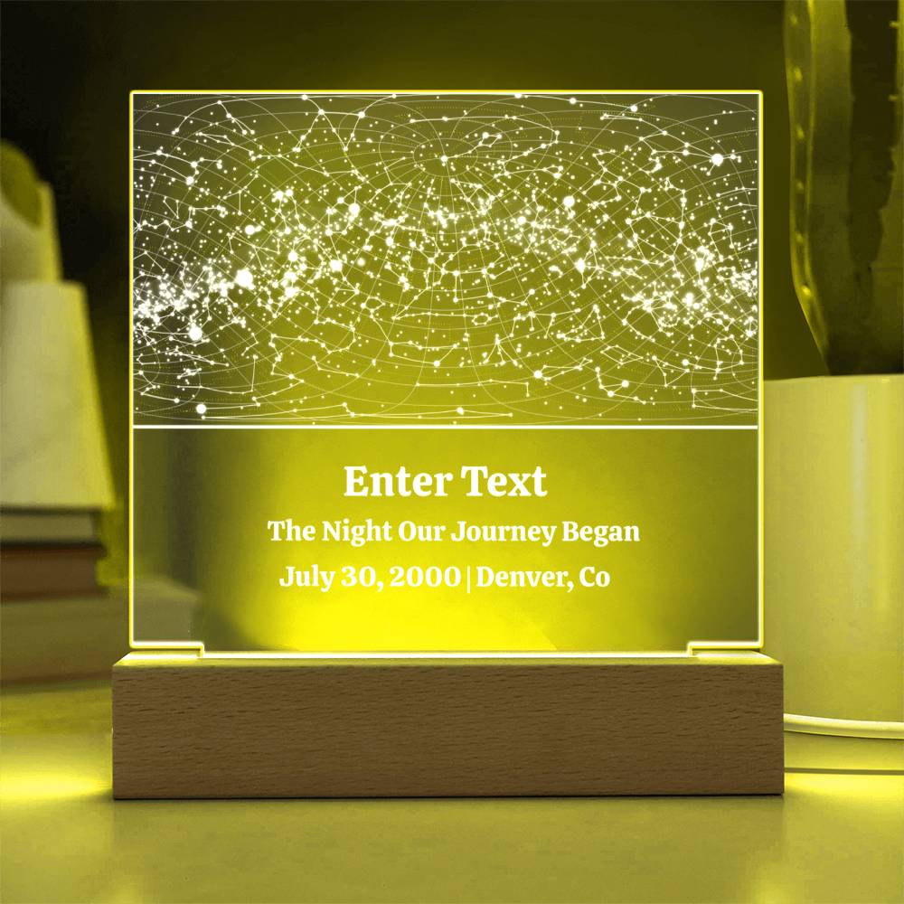 Personalized Star Map Acrylic Plaque Anniversary Night Sky Keepsake Custom star map