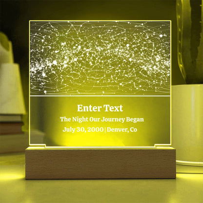 Personalized Star Map Acrylic Plaque Anniversary Night Sky Keepsake Custom star map