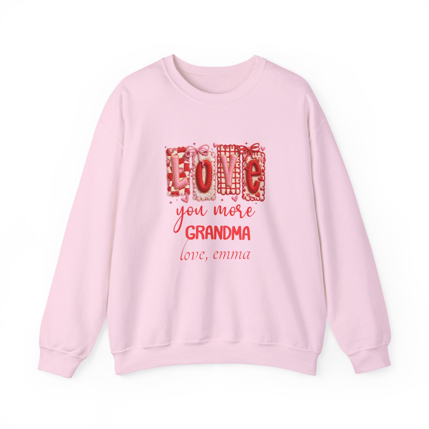 Personalized Grandma Valentine Sweatshirt — Custom Grandma Valentine's Day Crewneck