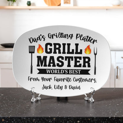 Personalized Grill Master Platter for Dad – Father’s Day BBQ Gift