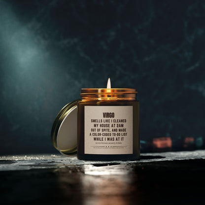 Funny Virgo Zodiac Scented Candle for Relaxation and Joy
