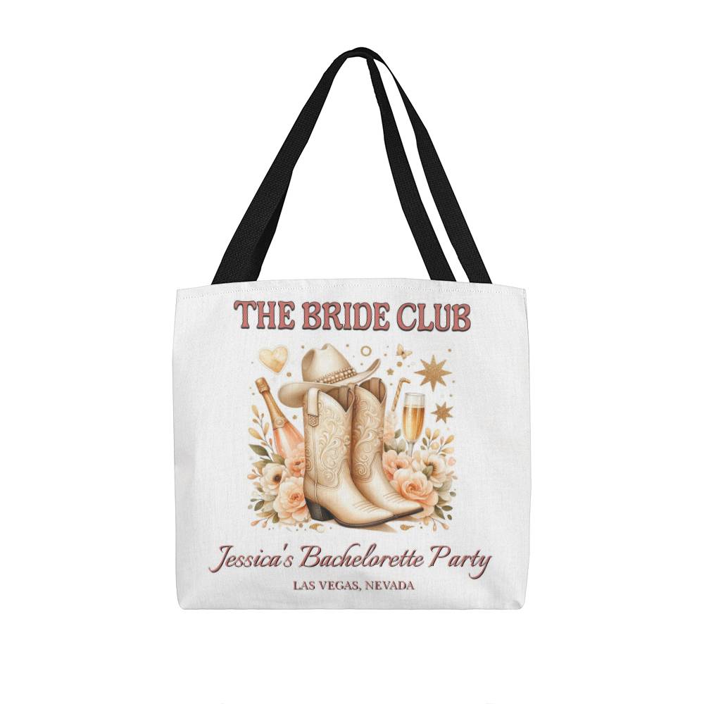 Custom Bride Club Bachelorette Tote – Personalized Name & Location