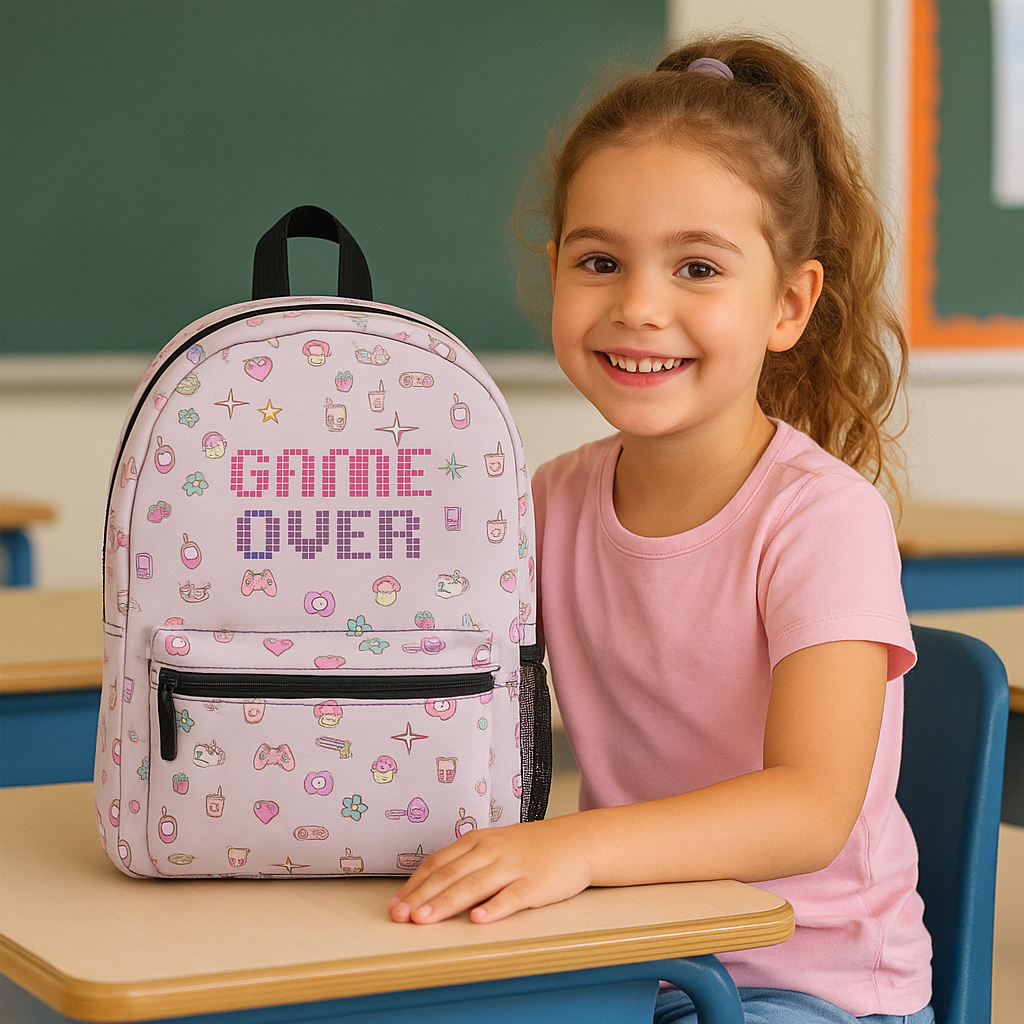 Kawaii Gamer Girl Backpack for Girls
