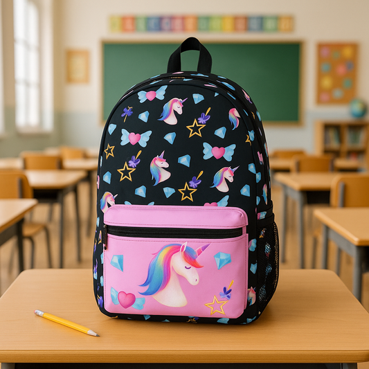 Magical Unicorn Backpack for Girls – Cute & Colorful School Bag with Rainbow Design