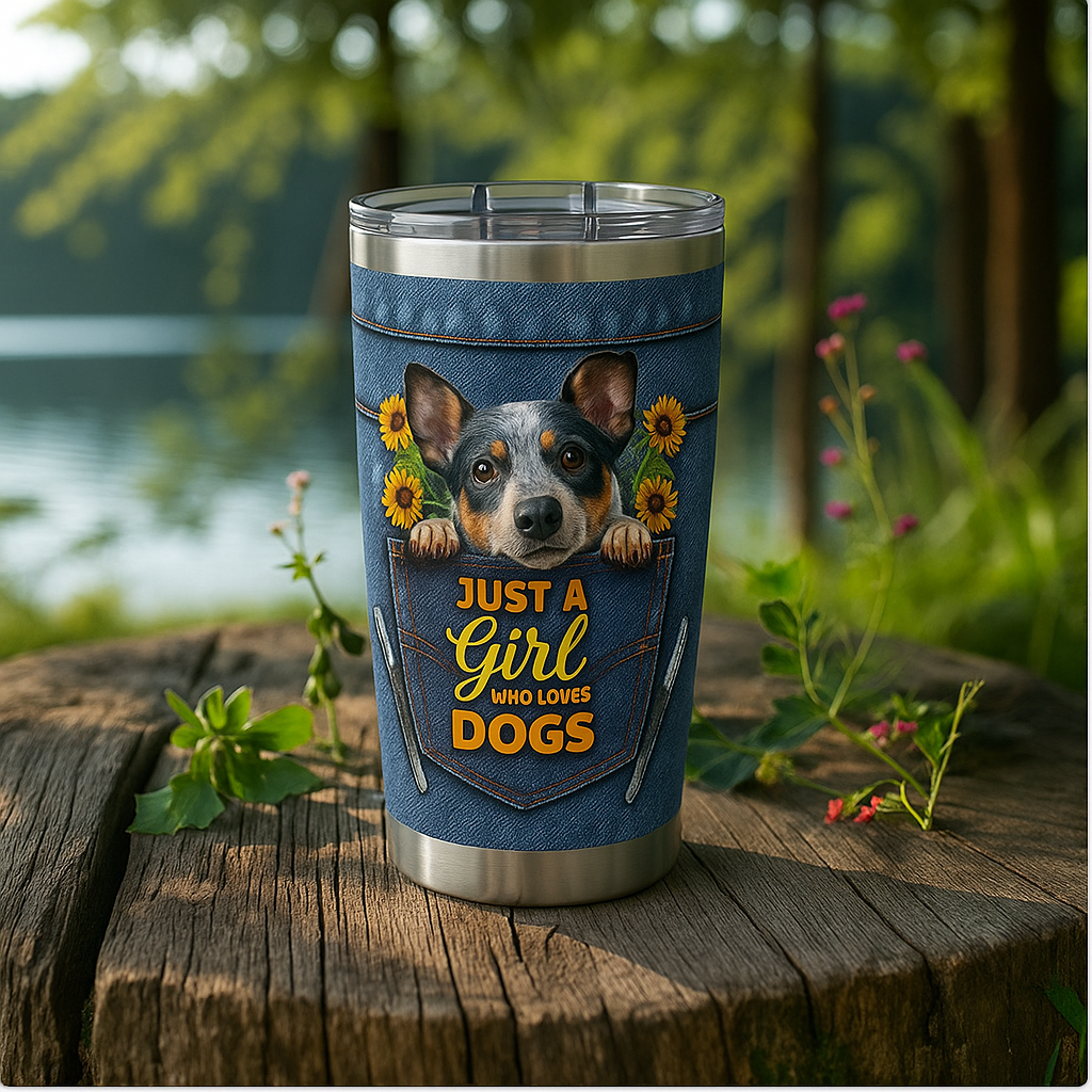 Custom Pet Lover Tumbler – Just a Girl Who Loves Dogs or Cats | 20oz Personalized Travel Mug