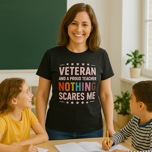 Veteran and Proud Teacher Shirt, Patriotic Educator Tee, Unique Veteran Gift