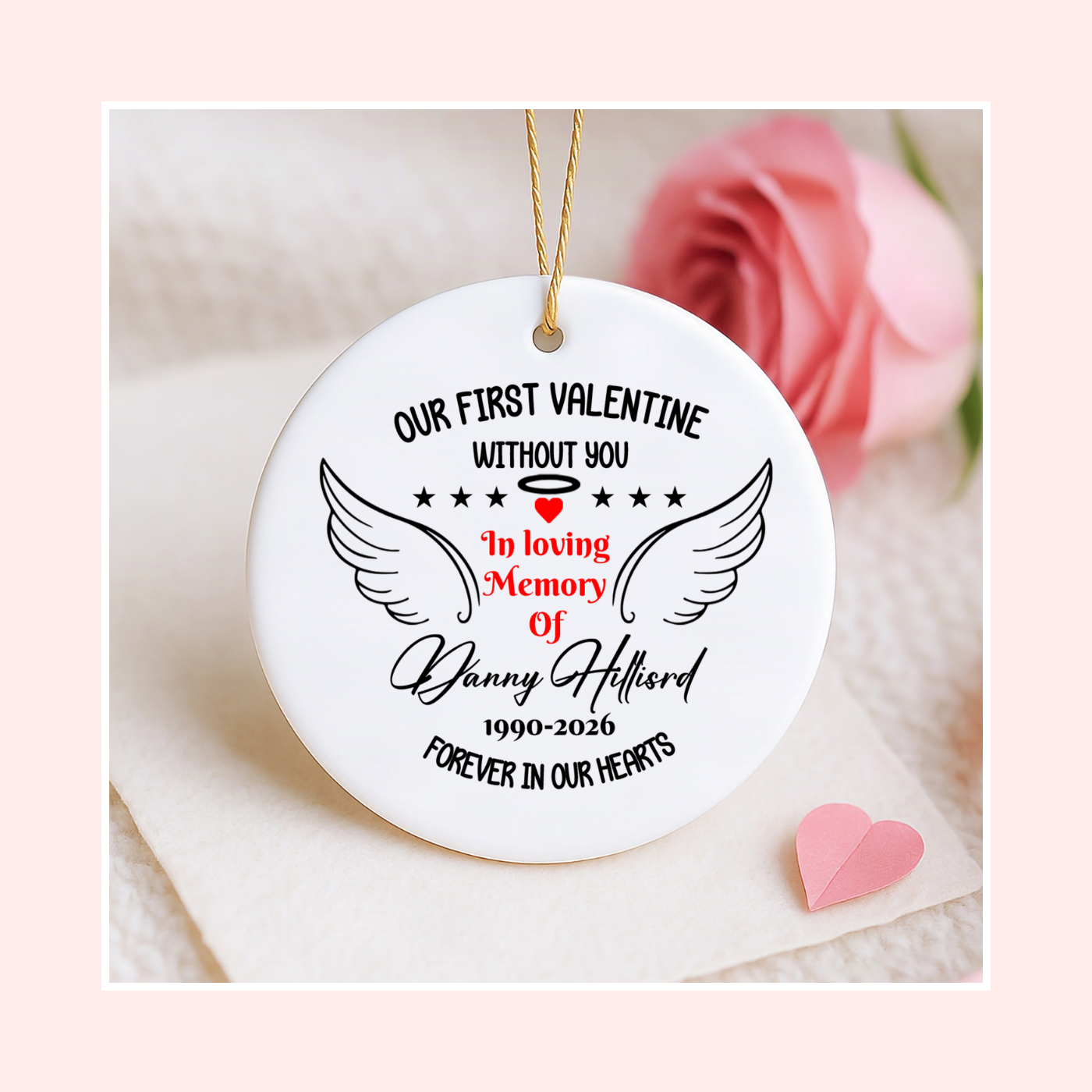 In Memory Of Ornament – Personalized Memorial Keepsake Ornament