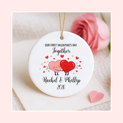 Personalized Ceramic Ornament – Custom Valentine’s Day Love Keepsake