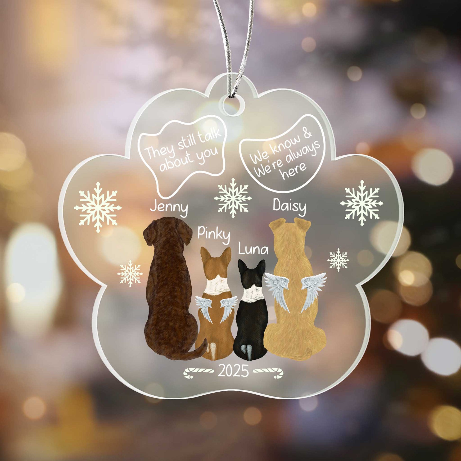 Custom pet tribute ornament