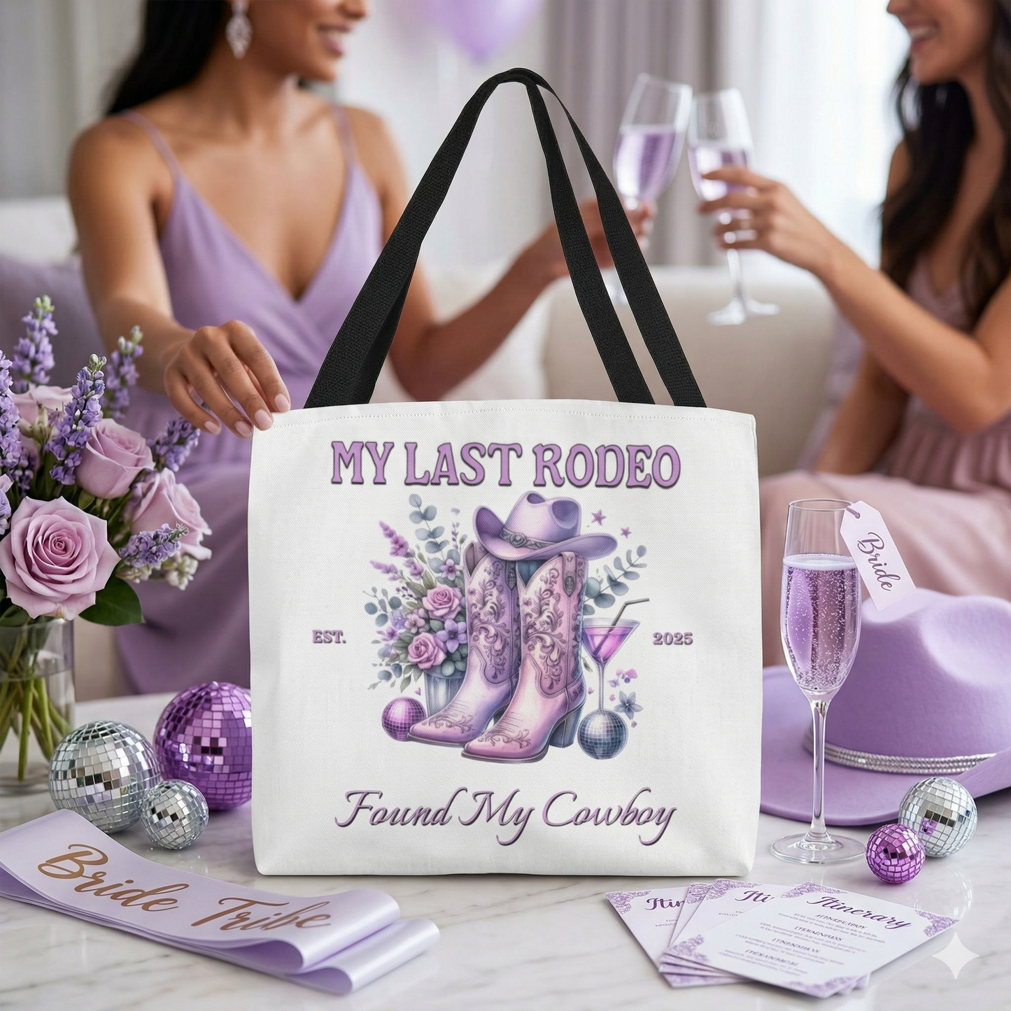 My Last Rodeo" Bachelorette Tote Bag – Found My Cowboy | Custom Year