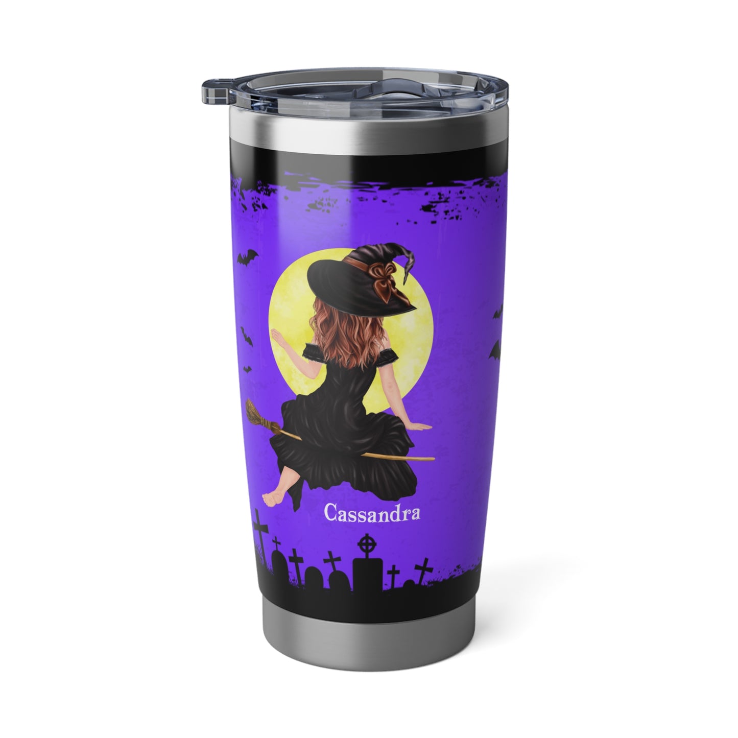My Broomstick Runs on Wine – Funny Halloween Witch Stainless Steel  Vagabond 20oz Tumbler