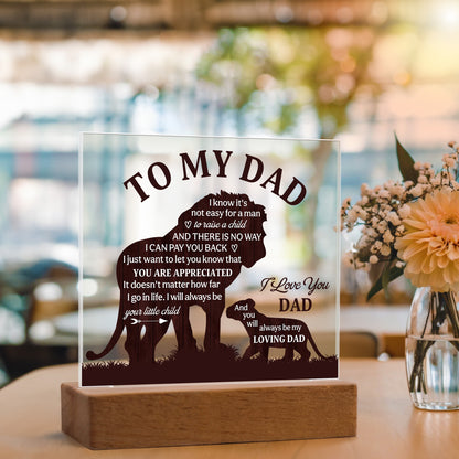 To My Dad Acrylic Plaque – Father’s Day Gift from Son or Daughter