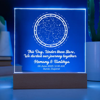 Custom Star Map LED Acrylic Plaque – Wedding Anniversary Gift !